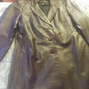 Dunne & Cole lambskin long jacket size m